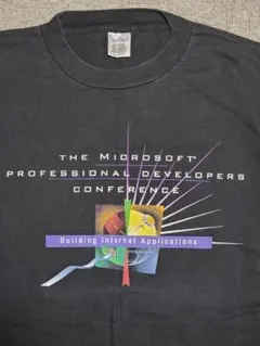 90s Microsoft ヴィンテージ Tシャツ XL USA製 企業 黒のサムネイル