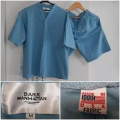 BARK MANHATTAN バンドカラーシャツ ライトブルー Mのサムネイル