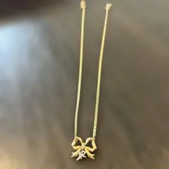 NINA RICCI ニナリッチ ネックレス リボン ゴールドのサムネイル