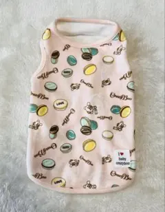 Crazy Boo 犬用 マカロン柄 タンク ピンクのサムネイル