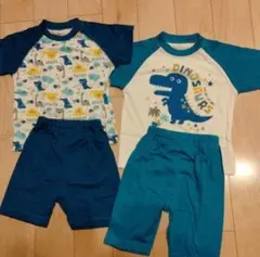 ベビー キッズ 男の子 80cm 半袖パジャマ 上下 セットアップ　動物柄