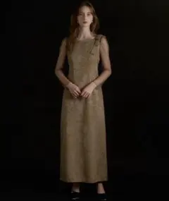 LERURE Shoulder ribbon jacquard dress - メルカリ