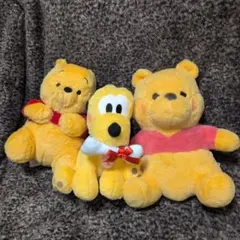 【新品・タグ付き】クマのプーさん・プルートぬいぐるみセット