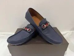 美品 GUCCI スエード ホースビット ローファー ネイビー - メルカリ