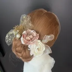 ha240 髪飾り 卒業式 成人式 袴 結婚式 着物 振袖　ベルベットローズ