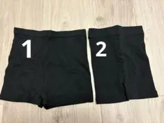 ブラックショートパンツ コットン混紡