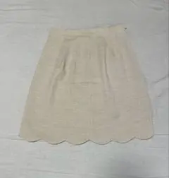 ベージュ スカラップヘム ミニスカート 67-93