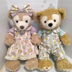 ダッフィー　シェリーメイ　ハンドメイドペアコスチューム　サロペット