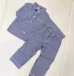プチバトー 3ans 95cm 長袖 チェック パジャマ