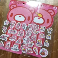 いたずらぐまのグル～ミ～ フラットシール 2種セット クマグルーミーGLOOMY