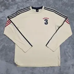 adidas　アディダス　ロンT　O　クリーム　長袖　カットソー　ビンテージ