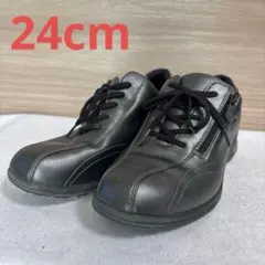 【YONEX】ヨネックス ブラック 合成皮革スニーカー 24.0cm ⭐️のサムネイル