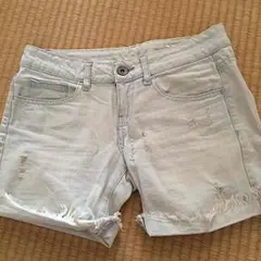 ZARA ダメージデニムショーツ