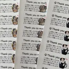 サンキューシール　ねこ3種セット 132枚