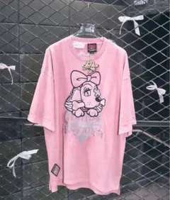 ミシェルマカロン　ガルフィーコラボBIGTワンピ　ピンクのサムネイル