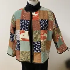 着物リメイクパッチワークジャケットお値下げ
