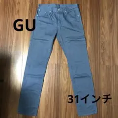 最終値下げ GU ジーユー カラージーンズ ブルー