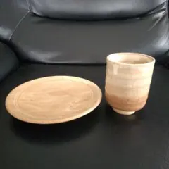 未使用‼️萩焼き 湯飲みと菓子皿✨