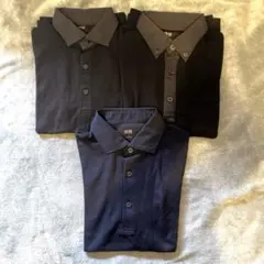 【最終値下】ユニクロ　メンズ　Sサイズ　半袖ポロシャツ　ブラック　ダークブルー
