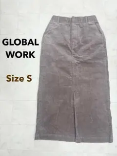美品⭐︎グローバルワーク　綿98% コーデュロイ　タイトロングスカート