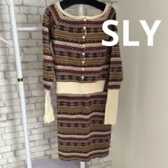 SLY幾何学模様ニットセットアップ サイズ1
