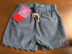【新品タグ付】skape デニム風ショートパンツ 100cm さくらんぼ