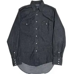 Wrangler デニムウエスタンシャツ 先染めブラック USA製 - メルカリ