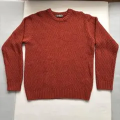 nano universe オレンジ クルーネックニット