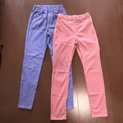 ユニクロGU ストレッチカラーレギンスパンツ 2セット 150cm