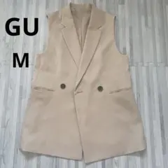 GU テーラードダブルベスト ジレ ベージュM
