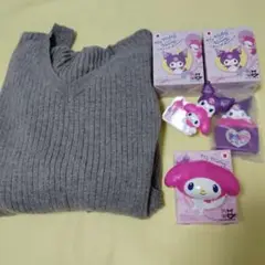 グレー ゆったりセーター