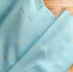 【50cm】アッシュグリーン　コットンこばやし　さくらんぼ　ゴールド　ブロード