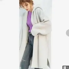 は*ん様 ミラオーウェン　ロングコート　ホワイト