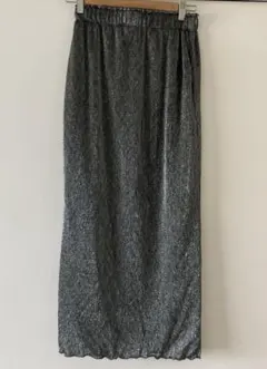 ローリーズファーム　ロングタイトスカート　グレー　ラメ　フリーサイズ