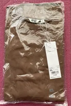 ユニクロ レディース エアリズムコットンオーバークルーネックT 3XL ブラウンのサムネイル