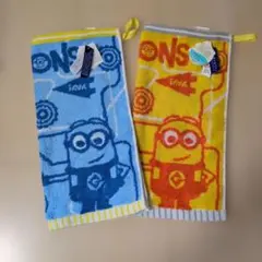 ★新品未使用★　ミニオンズ ループ付きタオル 2枚セット