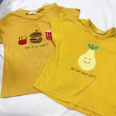 イエロー Tシャツ 2枚セット 半袖 80 キッズ トップス 黄色