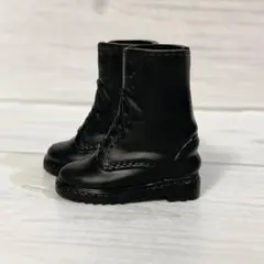1/6ドール用ショートブーツ　靴　シューズ　黒　リカちゃん、ネオブライスに
