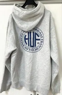 HUF フード付きパーカー グレー XL ハフ