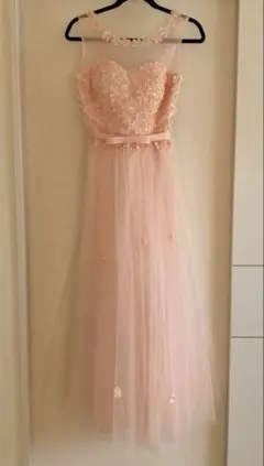 ロングドレス　ピンク　発表会　フラワー