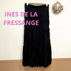 INES DE LA FRESSANGE ブラック プリーツスカート Ｍサイズ