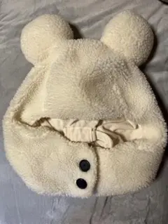ディズニー　ミッキー　ボア　ファンキャップ　モコモコ