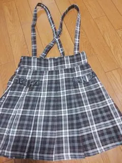 majoretty チェック柄プリーツスカート　サス付き