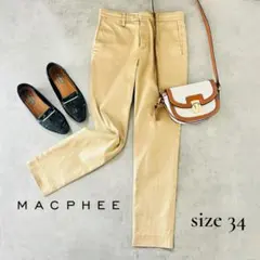 MACPHEE マカフィー ストレートパンツ ベージュ S ストレッチ 日本製