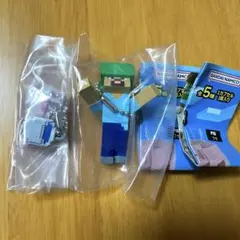 Minecraft スイングマスコット3 スティーブ ウーパールーパー＆バケツ