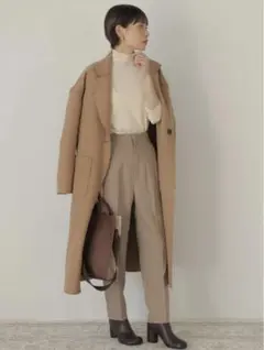 rem closet ロング　コート　新品未使用　S チェックリバーシブルコート