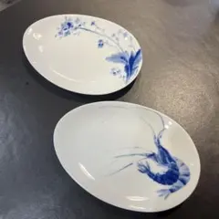 横浜　横浜本町　増田窯　琳派シリーズ　春の野草　きゅうり　パン皿　銘々皿　５枚 横浜 横浜本町 増田窯 琳派シリーズ 春の野草 きゅうり パン皿 銘々皿 5枚