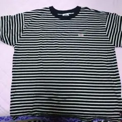 Dickies 黒白ストライプ Tシャツ L