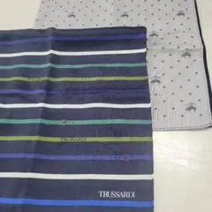 再値下トラサルディ他 2点ハンカチセット 未使用品