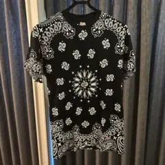 Supreme バンダナ柄 Tシャツ M 黒/白